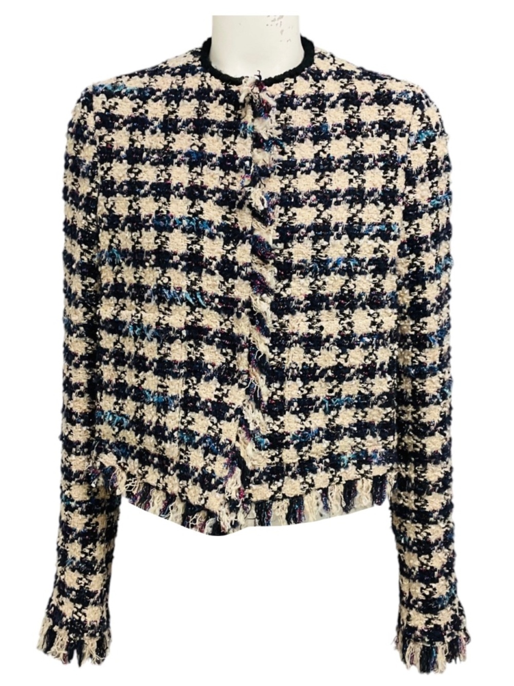 forte_forte Ink Multi Tweed Boxy Jacket
